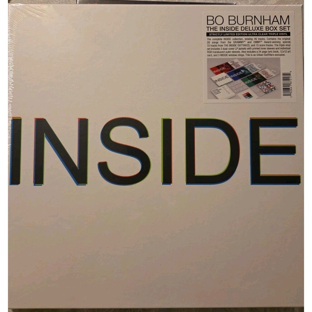 New 3 LPs Box Set Bo Burnham Inside Deluxe Clear LP Book Imperial IMP697 2022